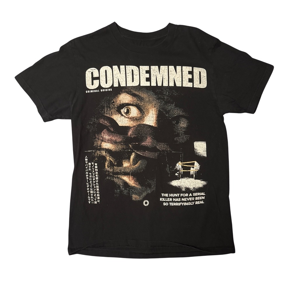 Prestige Condemned Criminal Origins Video Game Promo T-Shirt Black Mens Large